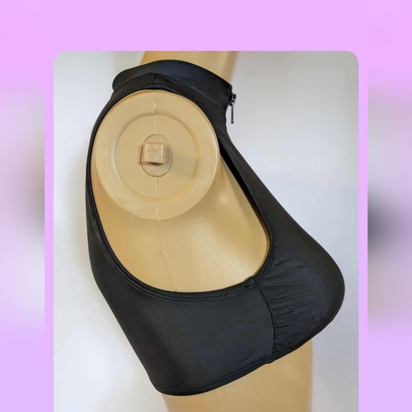 Wild Fable Black Zip-Up Bathing Suit Swim Suit Top Size XS (0-2) - Picture 5 of 6